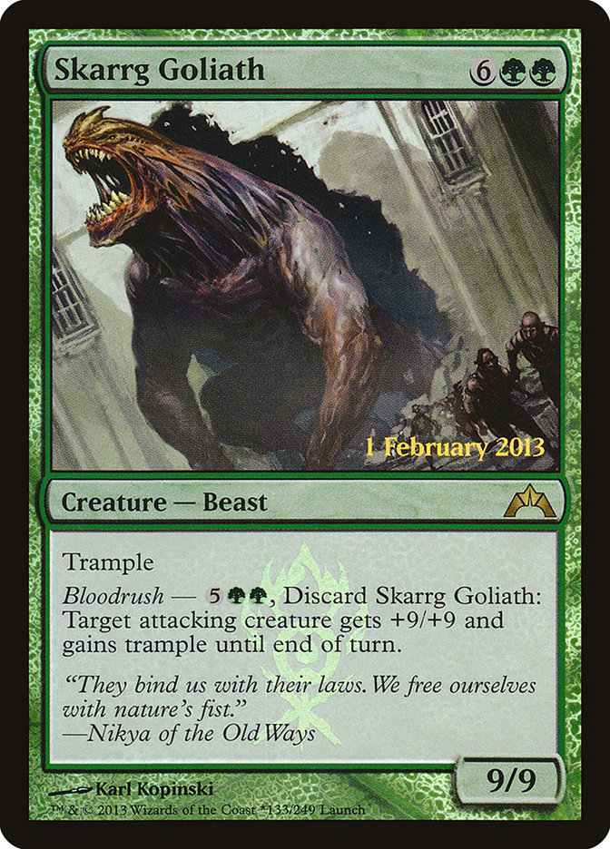 Skarrg Goliath (Launch) [Gatecrash Prerelease Promos] | Deep Dive Games St. Marys