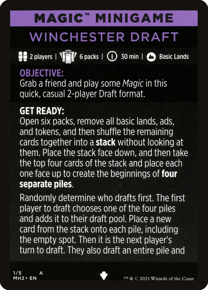 Winchester Draft (Magic Minigame) [Modern Horizons 2 Minigame] | Deep Dive Games St. Marys