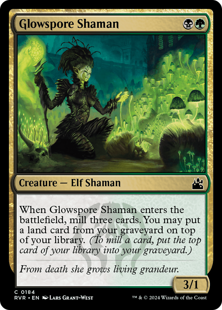 Glowspore Shaman [Ravnica Remastered] | Deep Dive Games St. Marys