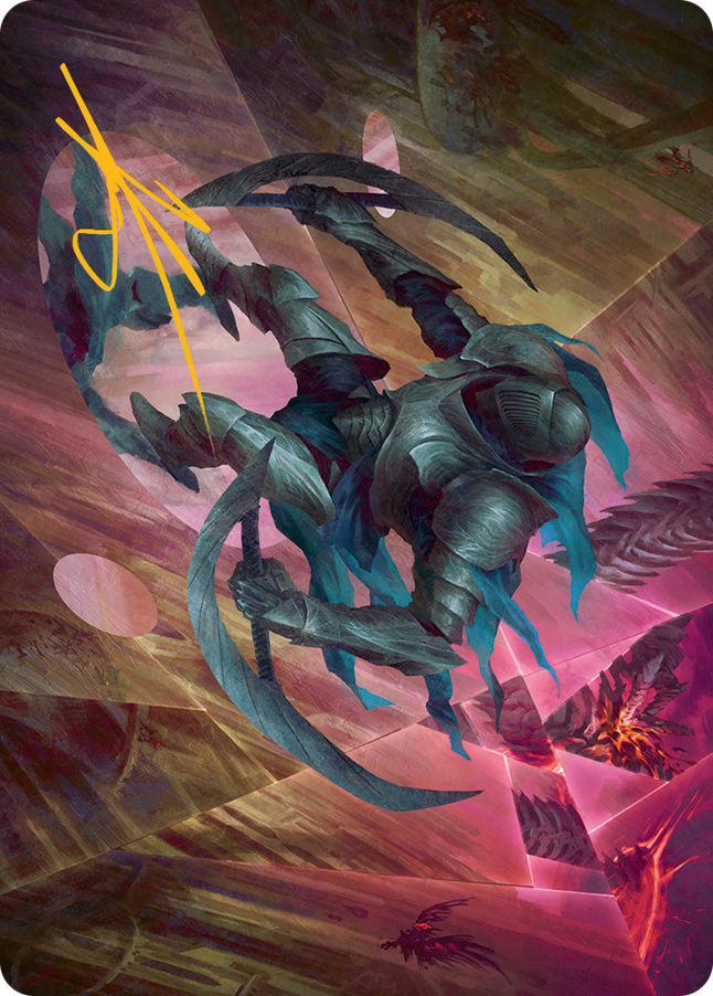 Xerex Strobe-Knight Art Card (Gold-Stamped Signature) [March of the Machine Art Series] | Deep Dive Games St. Marys