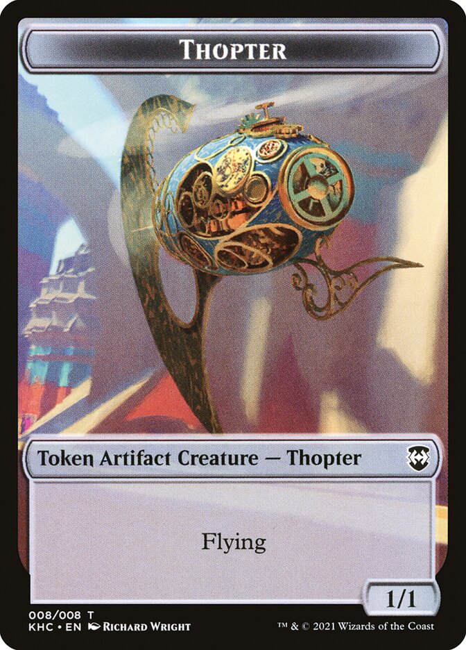 Replicated Ring // Thopter Double-Sided Token [Kaldheim Commander Tokens] | Deep Dive Games St. Marys