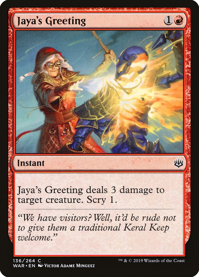 Jaya's Greeting [War of the Spark] | Deep Dive Games St. Marys