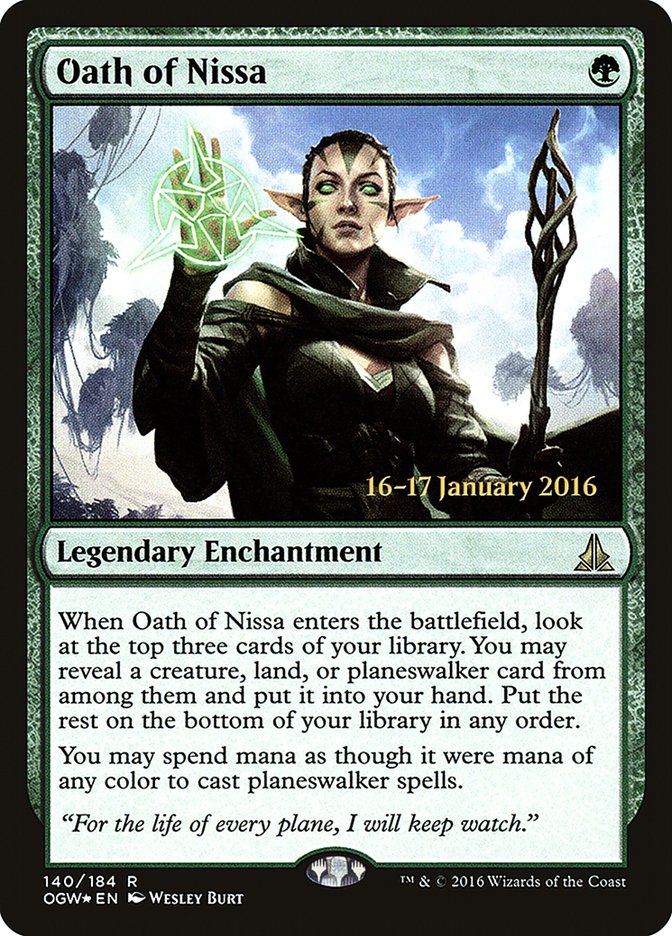 Oath of Nissa [Oath of the Gatewatch Prerelease Promos] | Deep Dive Games St. Marys