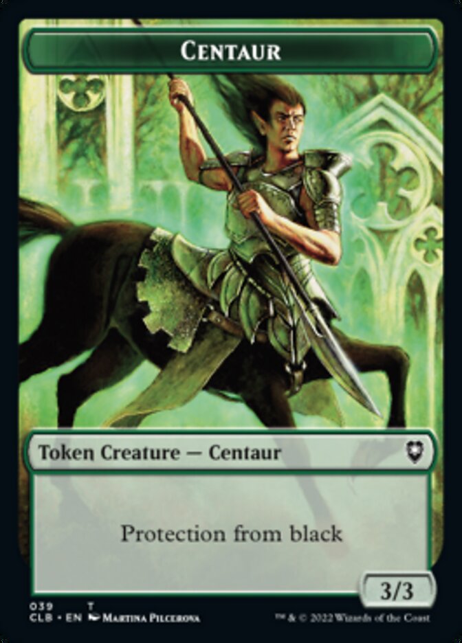 Horror // Centaur Double-Sided Token [Commander Legends: Battle for Baldur's Gate Tokens] | Deep Dive Games St. Marys