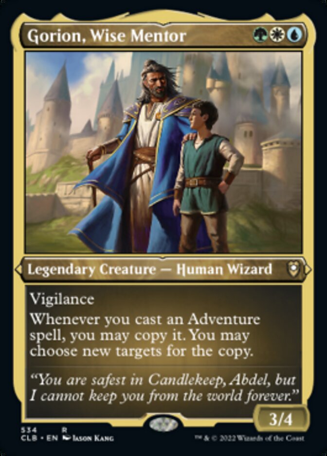 Gorion, Wise Mentor (Foil Etched) [Commander Legends: Battle for Baldur's Gate] | Deep Dive Games St. Marys