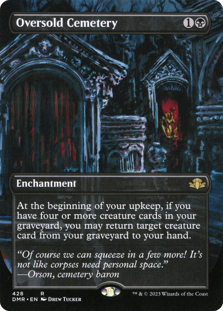 Oversold Cemetery (Borderless Alternate Art) [Dominaria Remastered] | Deep Dive Games St. Marys