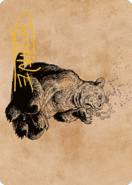 Wilson, Refined Grizzly Art Card (Gold-Stamped Signature) [Commander Legends: Battle for Baldur's Gate Art Series] | Deep Dive Games St. Marys