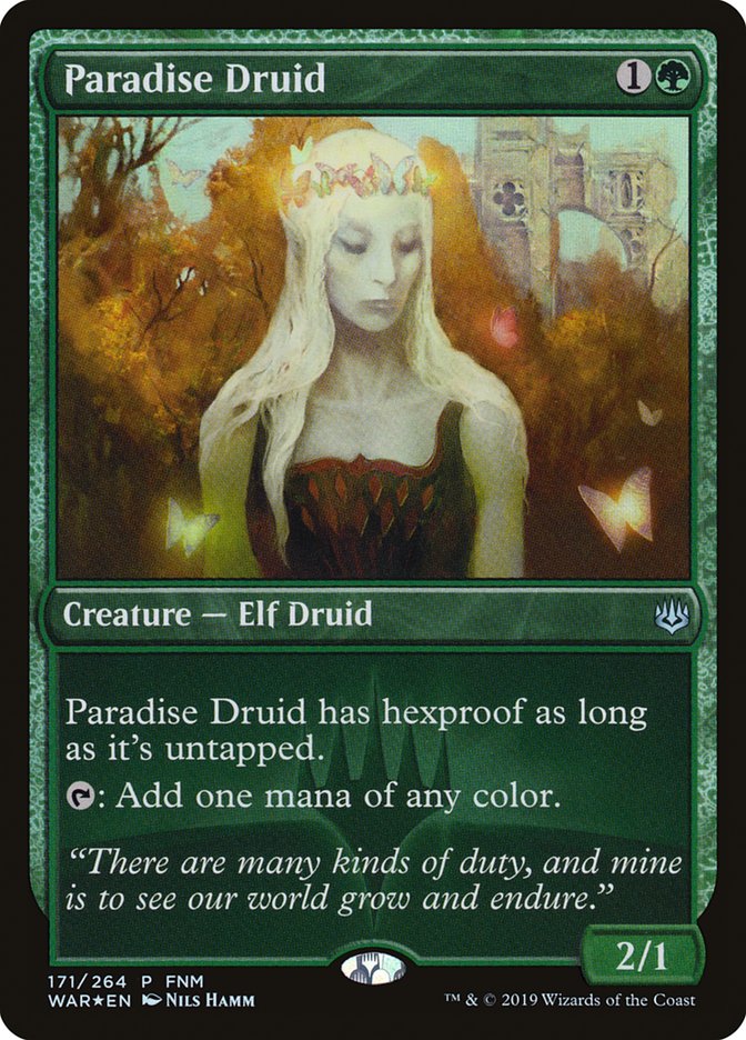 Paradise Druid (FNM) [War of the Spark Promos] | Deep Dive Games St. Marys