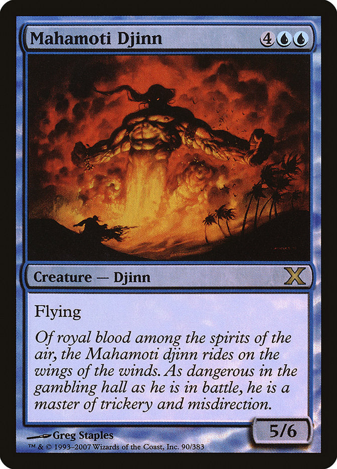 Mahamoti Djinn (Premium Foil) [Tenth Edition] | Deep Dive Games St. Marys