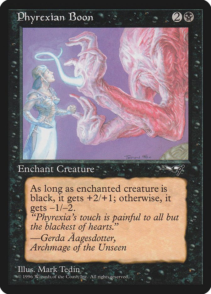 Phyrexian Boon (Person on the Left) [Alliances] | Deep Dive Games St. Marys