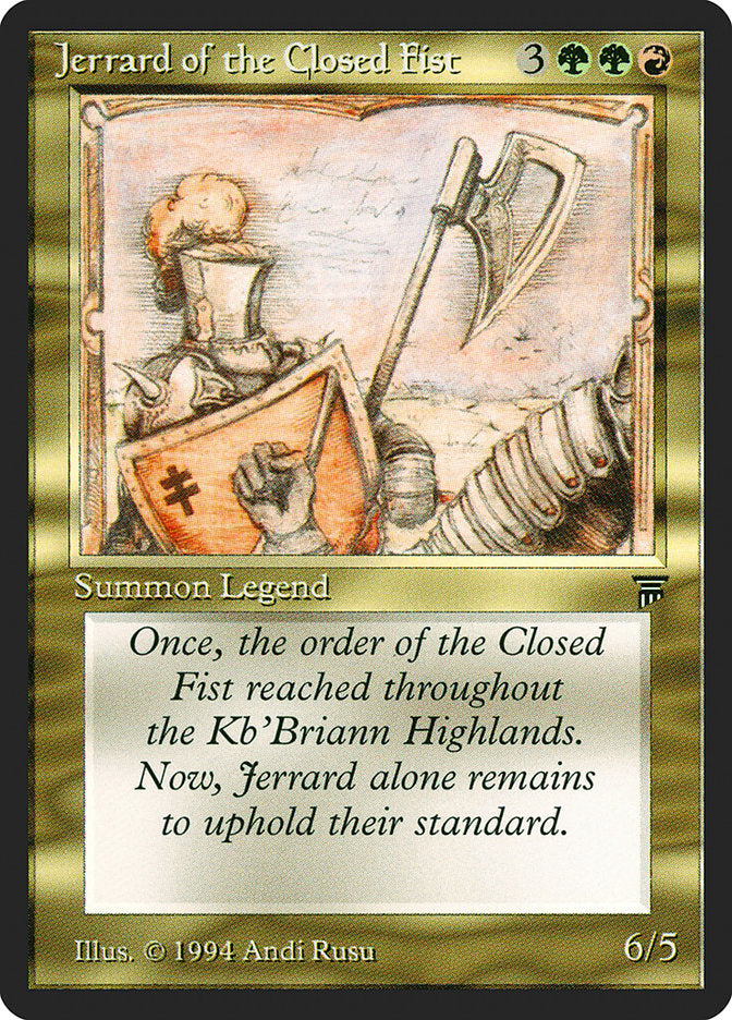Jerrard of the Closed Fist [Legends] | Deep Dive Games St. Marys