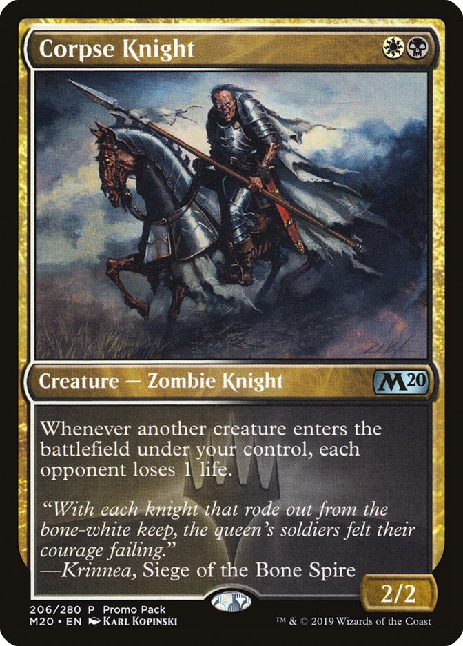 Corpse Knight (Promo Pack) [Core Set 2020 Promos] | Deep Dive Games St. Marys