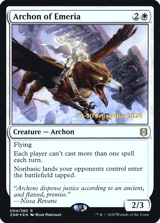 Archon of Emeria [Zendikar Rising Prerelease Promos] | Deep Dive Games St. Marys