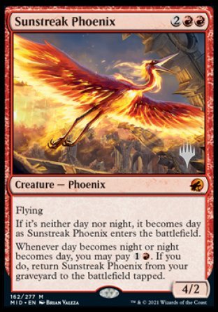 Sunstreak Phoenix (Promo Pack) [Innistrad: Midnight Hunt Promos] | Deep Dive Games St. Marys