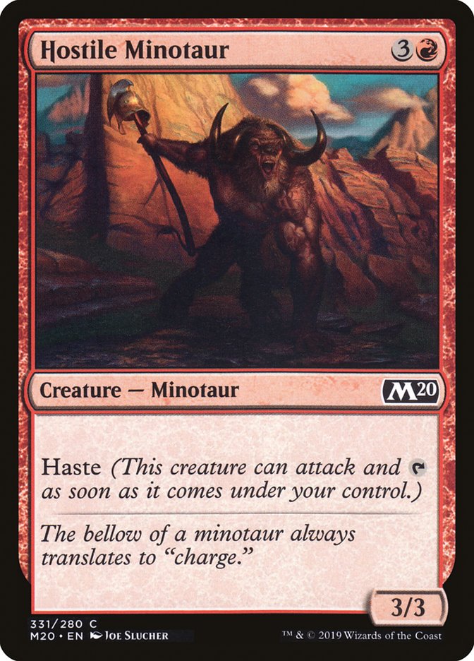 Hostile Minotaur [Core Set 2020] | Deep Dive Games St. Marys