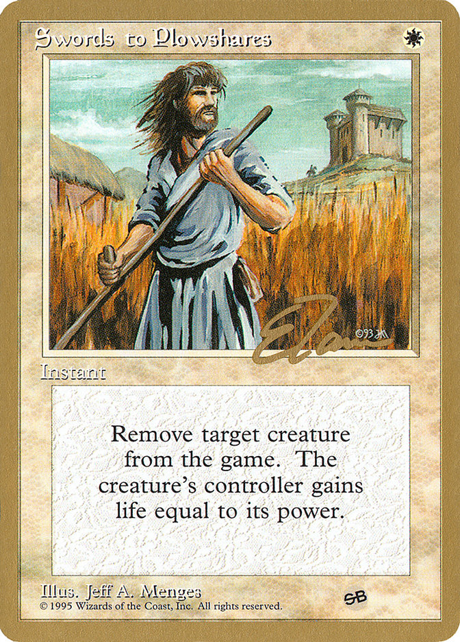 Swords to Plowshares (Eric Tam) (SB) [Pro Tour Collector Set] | Deep Dive Games St. Marys