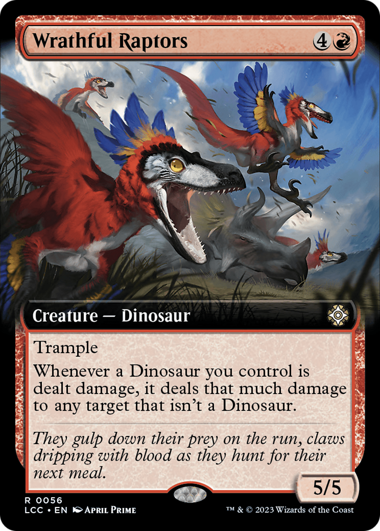 Wrathful Raptors (Extended Art) [The Lost Caverns of Ixalan Commander] | Deep Dive Games St. Marys