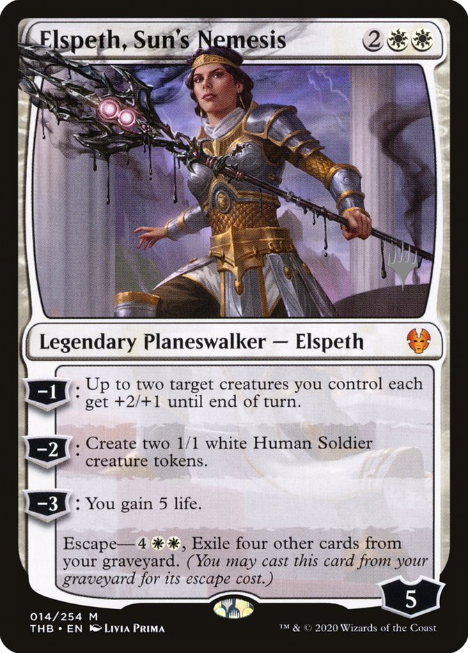 Elspeth, Sun's Nemesis (Promo Pack) [Theros Beyond Death Promos] | Deep Dive Games St. Marys