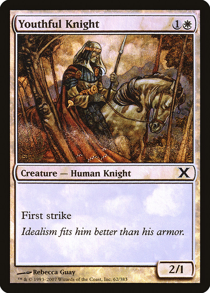 Youthful Knight (Premium Foil) [Tenth Edition] | Deep Dive Games St. Marys