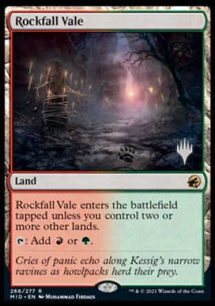 Rockfall Vale (Promo Pack) [Innistrad: Midnight Hunt Promos] | Deep Dive Games St. Marys