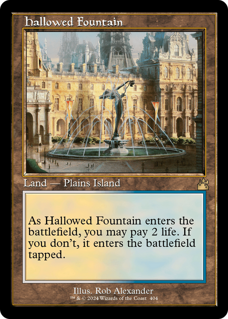 Hallowed Fountain (Retro) [Ravnica Remastered] | Deep Dive Games St. Marys