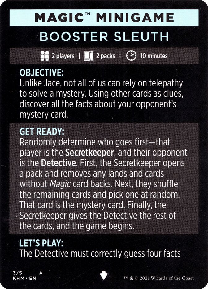 Booster Sleuth (Magic Minigame) [Kaldheim Minigame] | Deep Dive Games St. Marys