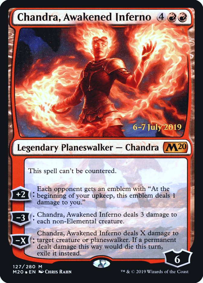 Chandra, Awakened Inferno [Core Set 2020 Prerelease Promos] | Deep Dive Games St. Marys