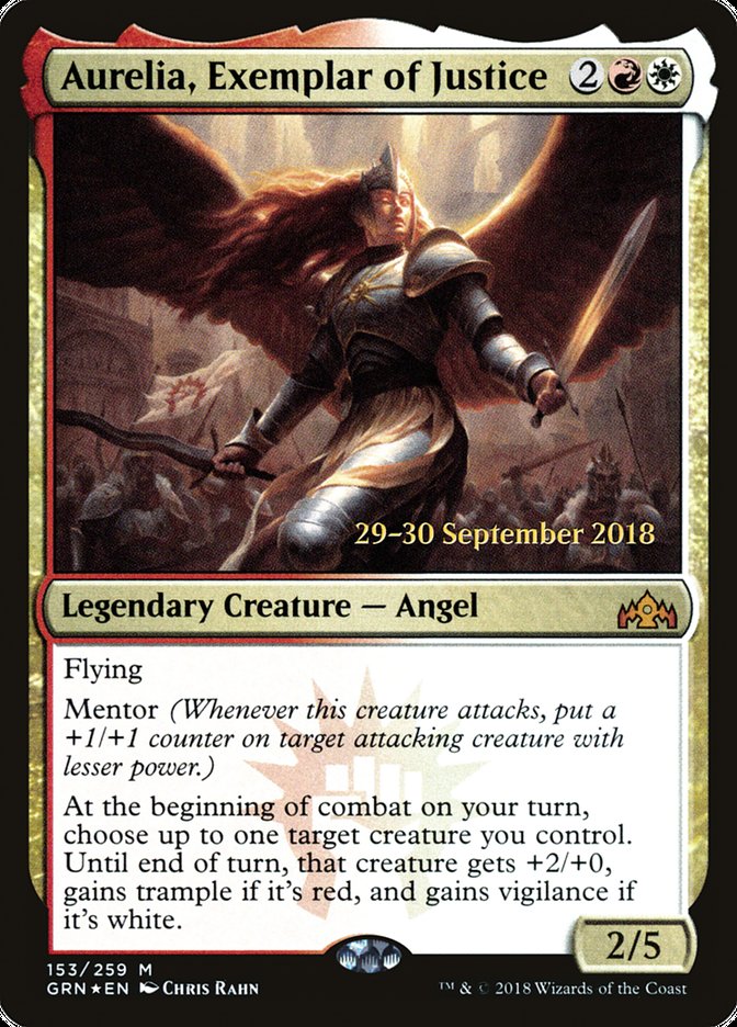 Aurelia, Exemplar of Justice [Guilds of Ravnica Prerelease Promos] | Deep Dive Games St. Marys