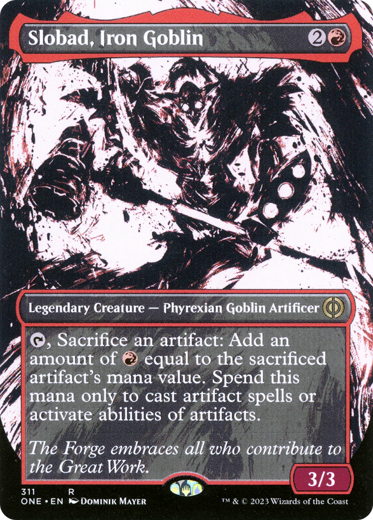 Slobad, Iron Goblin (Borderless Ichor) [Phyrexia: All Will Be One] | Deep Dive Games St. Marys