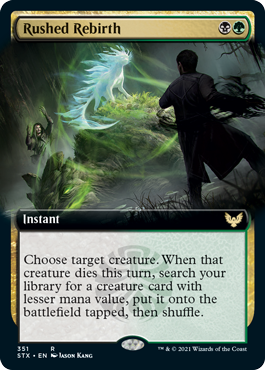 Rushed Rebirth (Extended Art) [Strixhaven: School of Mages] | Deep Dive Games St. Marys