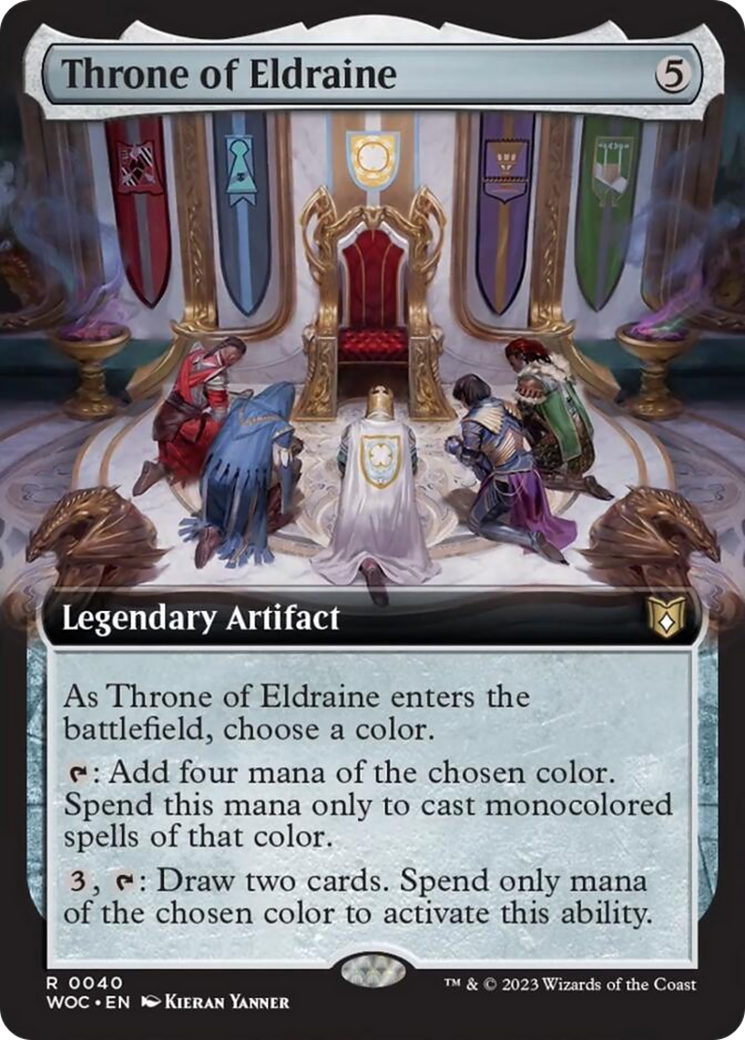 Throne of Eldraine (Extended Art) [Wilds of Eldraine Commander] | Deep Dive Games St. Marys