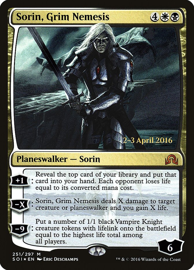 Sorin, Grim Nemesis [Shadows over Innistrad Prerelease Promos] | Deep Dive Games St. Marys