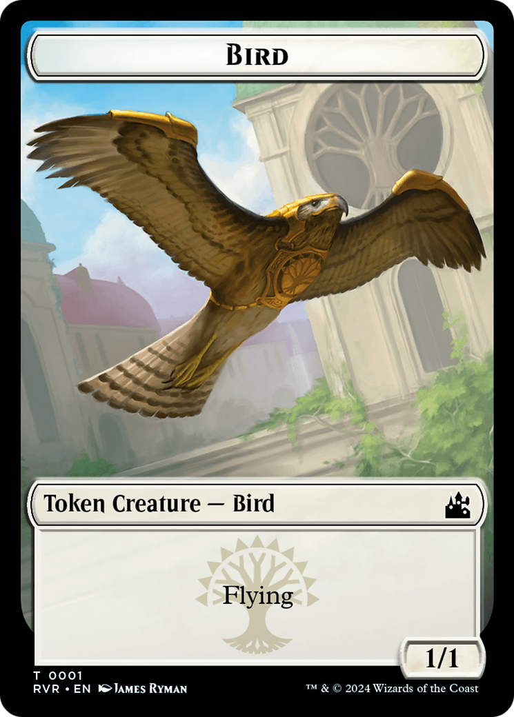 Bird // Wurm Double-Sided Token [Ravnica Remastered Tokens] | Deep Dive Games St. Marys