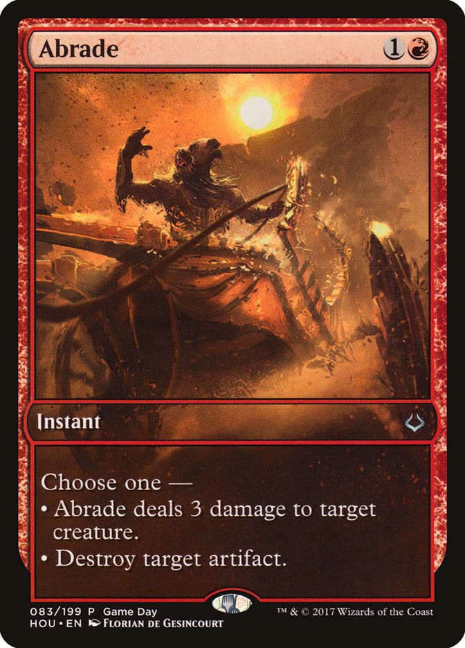 Abrade (Game Day) [Hour of Devastation Promos] | Deep Dive Games St. Marys