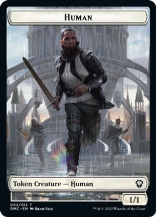 Human // Snake Double-Sided Token [Dominaria United Commander Tokens] | Deep Dive Games St. Marys