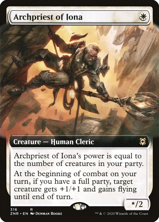 Archpriest of Iona (Extended Art) [Zendikar Rising] | Deep Dive Games St. Marys