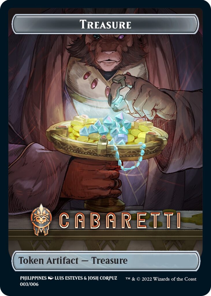 Treasure Token (Cabaretti) (Southeast Asia Artists) [Streets of New Capenna Tokens] | Deep Dive Games St. Marys