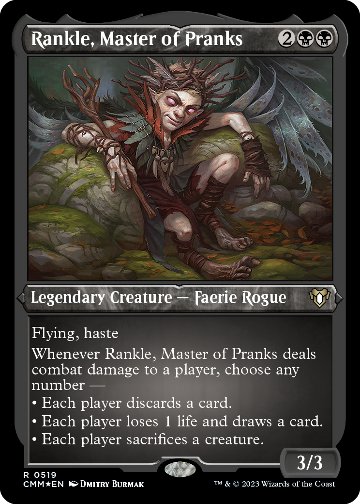 Rankle, Master of Pranks (Foil Etched) [Commander Masters] | Deep Dive Games St. Marys