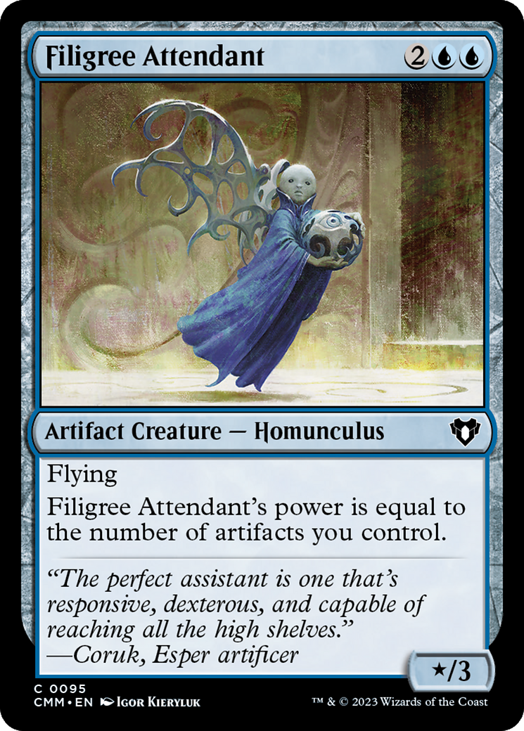 Filigree Attendant [Commander Masters] | Deep Dive Games St. Marys