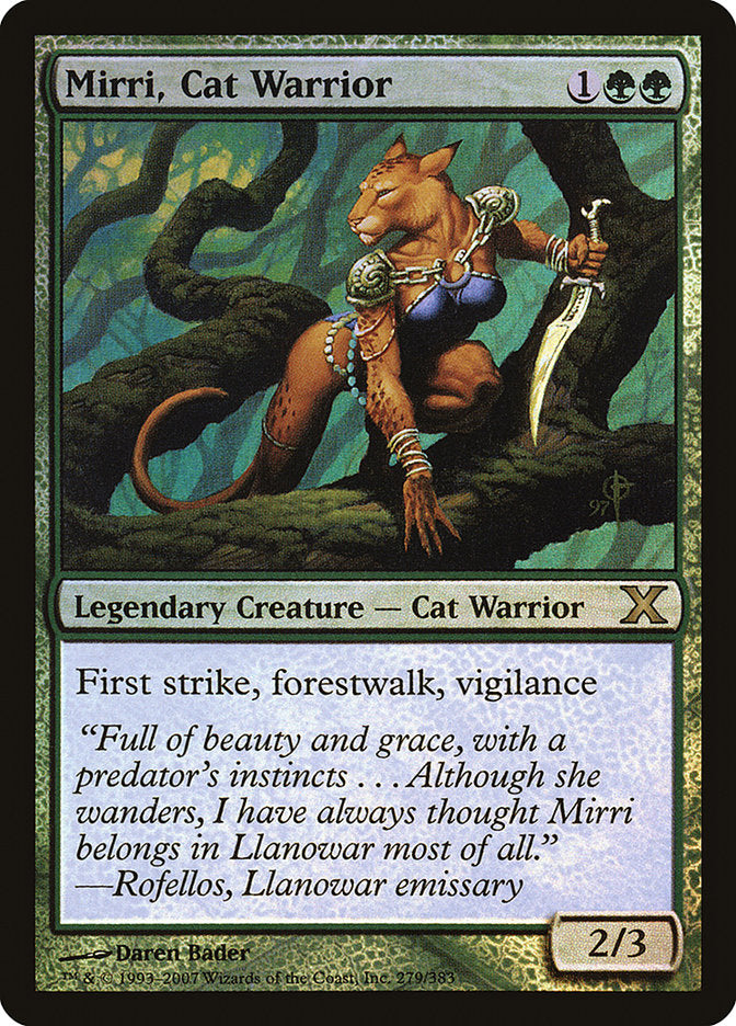 Mirri, Cat Warrior (Premium Foil) [Tenth Edition] | Deep Dive Games St. Marys