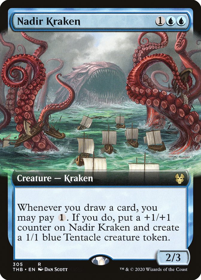 Nadir Kraken (Extended Art) [Theros Beyond Death] | Deep Dive Games St. Marys
