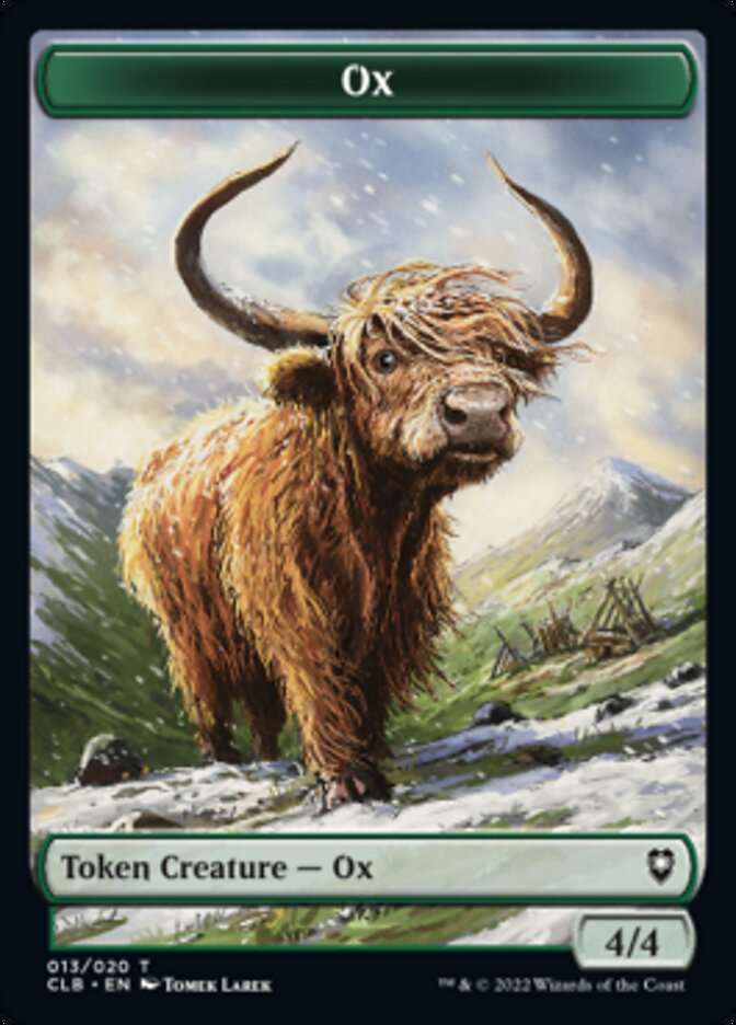 Ox Token [Commander Legends: Battle for Baldur's Gate Tokens] | Deep Dive Games St. Marys