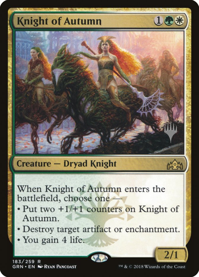 Knight of Autumn (Promo Pack) [Guilds of Ravnica Promos] | Deep Dive Games St. Marys