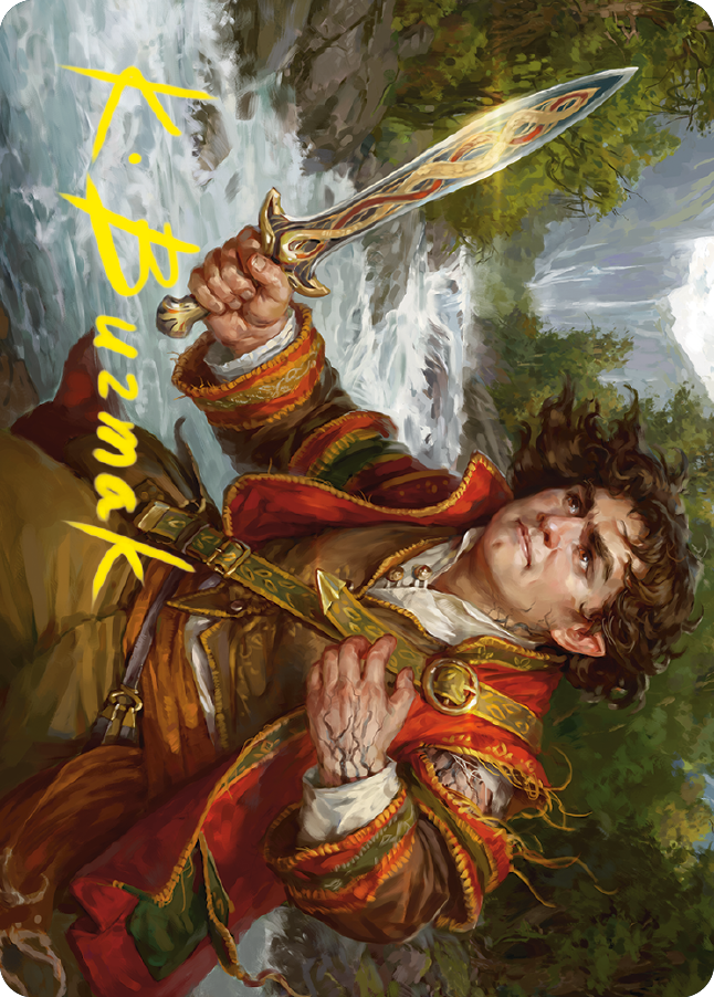 Frodo Baggins Art Card (16/81) (Gold-Stamped Signature) [The Lord of the Rings: Tales of Middle-earth Art Series] | Deep Dive Games St. Marys