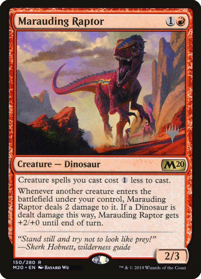 Marauding Raptor (Promo Pack) [Core Set 2020 Promos] | Deep Dive Games St. Marys