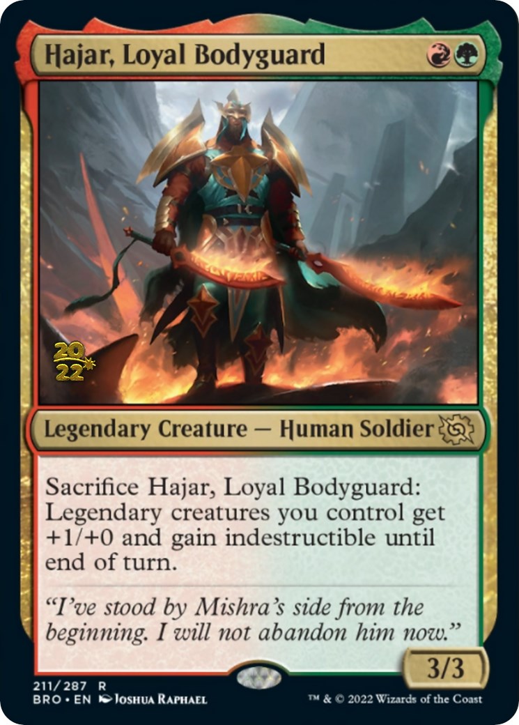 Hajar, Loyal Bodyguard [The Brothers' War Prerelease Promos] | Deep Dive Games St. Marys