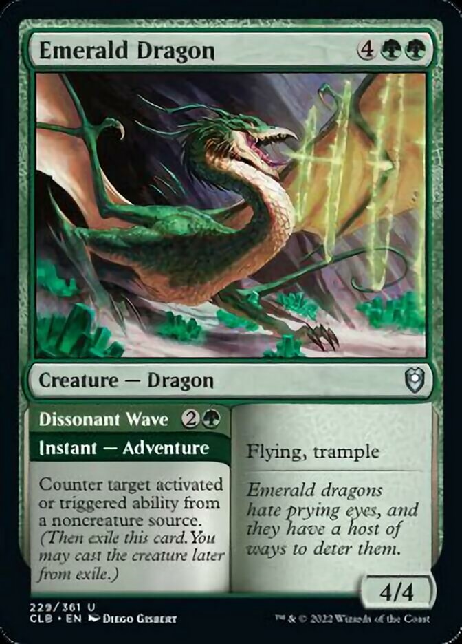 Emerald Dragon // Dissonant Wave [Commander Legends: Battle for Baldur's Gate] | Deep Dive Games St. Marys