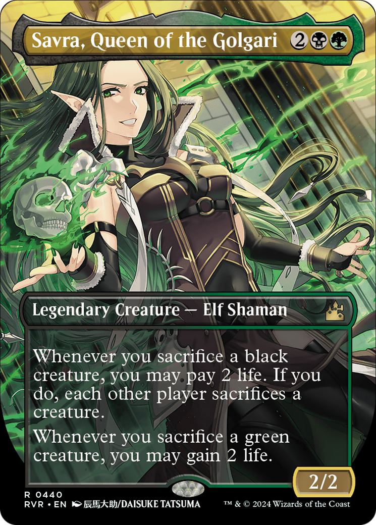 Savra, Queen of the Golgari (Anime Borderless) [Ravnica Remastered] | Deep Dive Games St. Marys