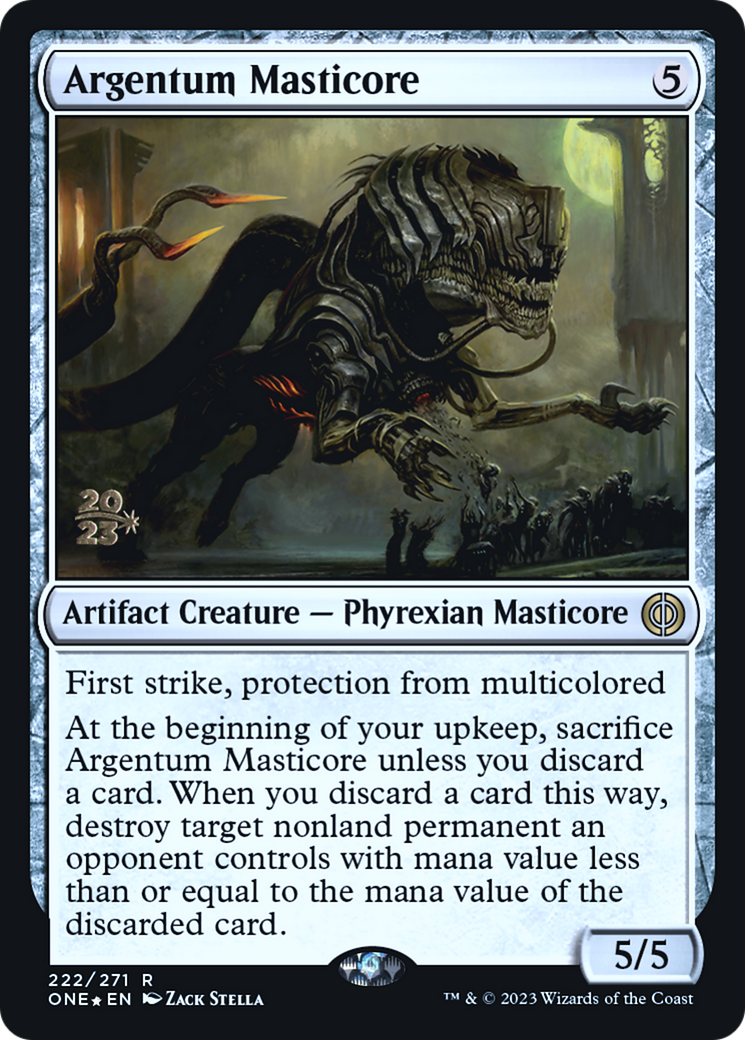 Argentum Masticore [Phyrexia: All Will Be One Prerelease Promos] | Deep Dive Games St. Marys