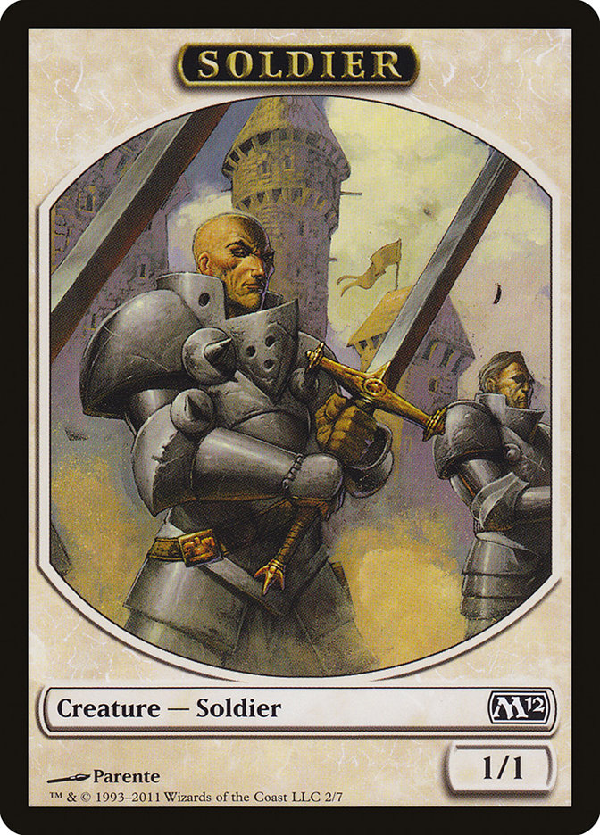 Soldier Token [Magic 2012 Tokens] | Deep Dive Games St. Marys